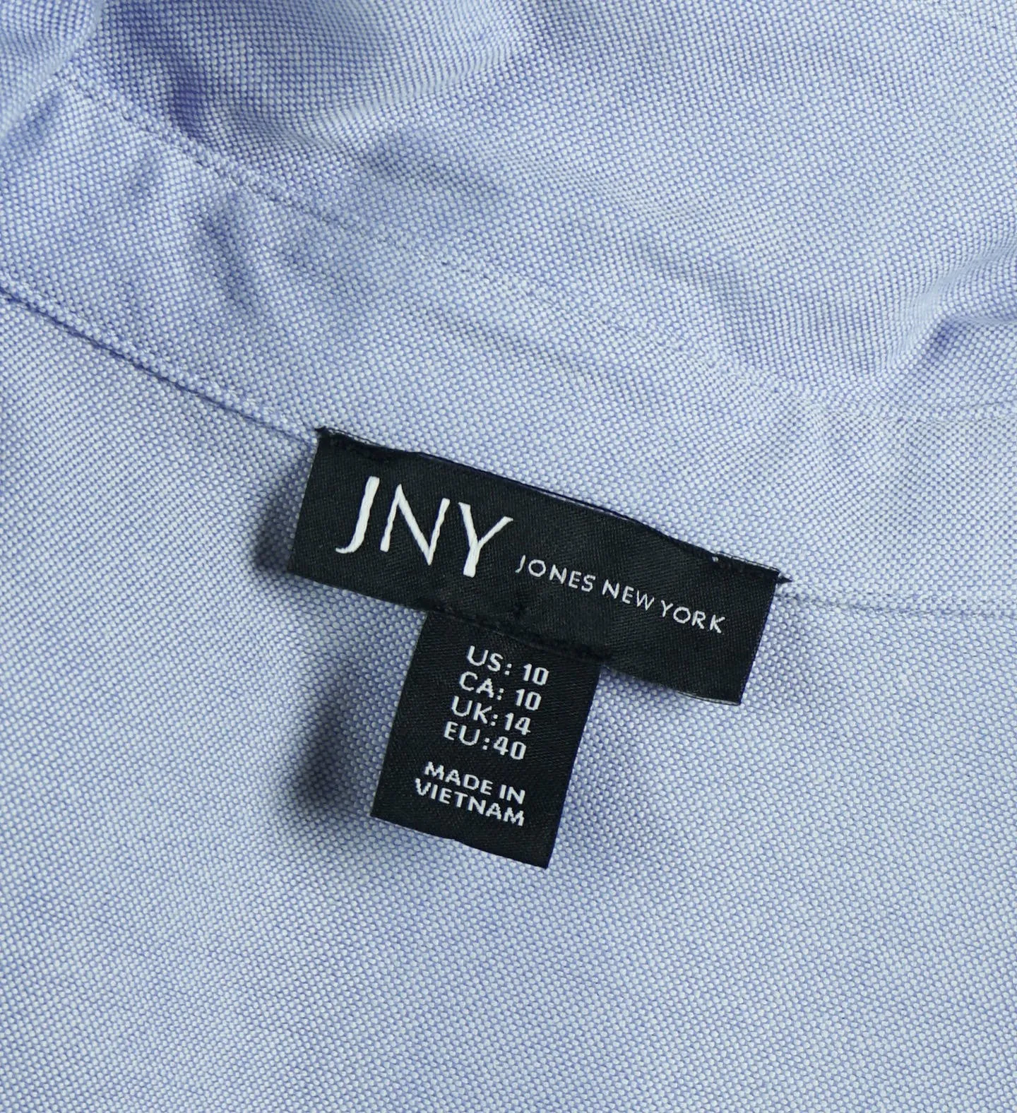 00's Sky Blue Oxford Cloth Full Skirt Shirtwaist Dress by Jny
