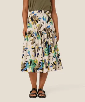 1009254 MaSubira Print Skirt - Dusky Green