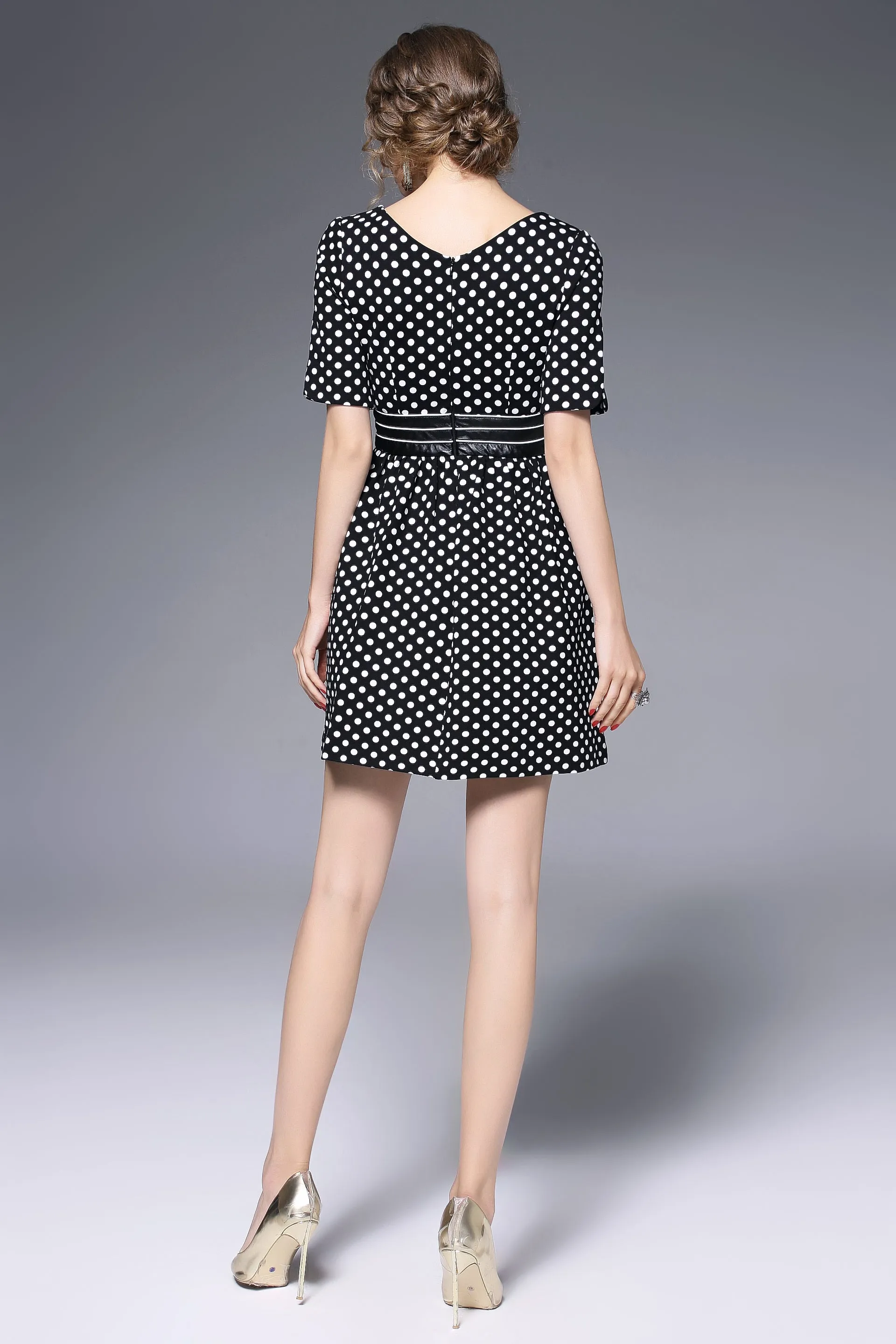 1/2 Sleeve Shirt A-line Dress