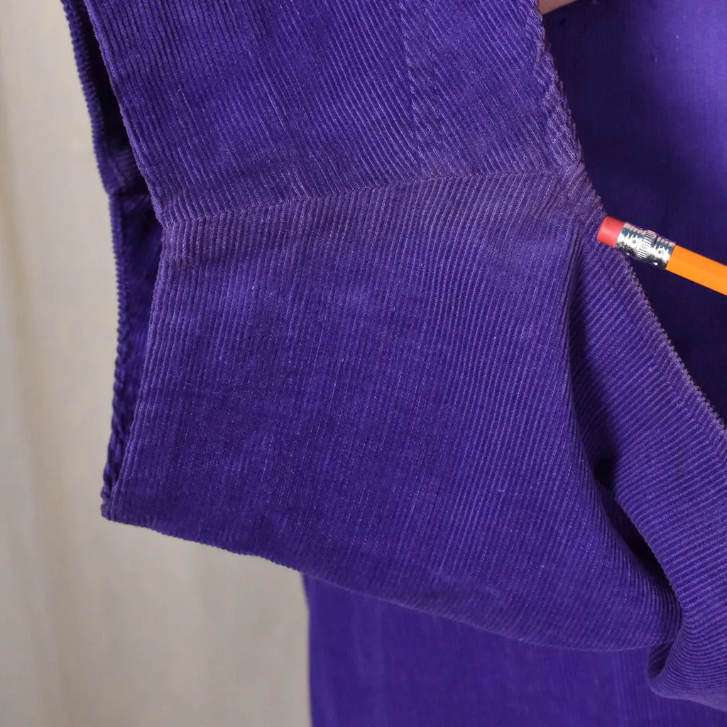 1950s Purple Corduroy Pencil Dress