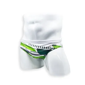 2 Inch Flat Front Swim Brief - Green Flash