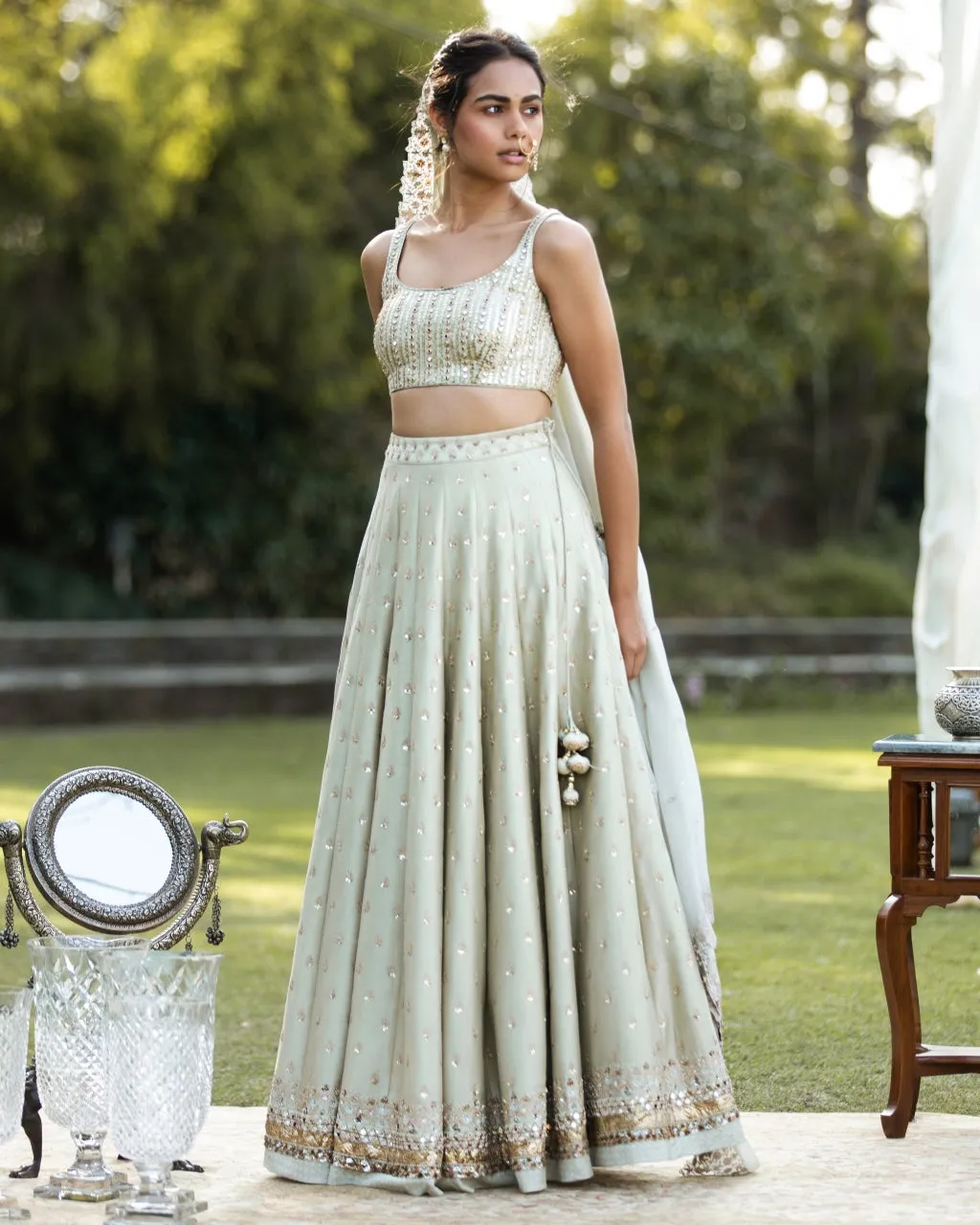 Aari Booti Lehenga Set