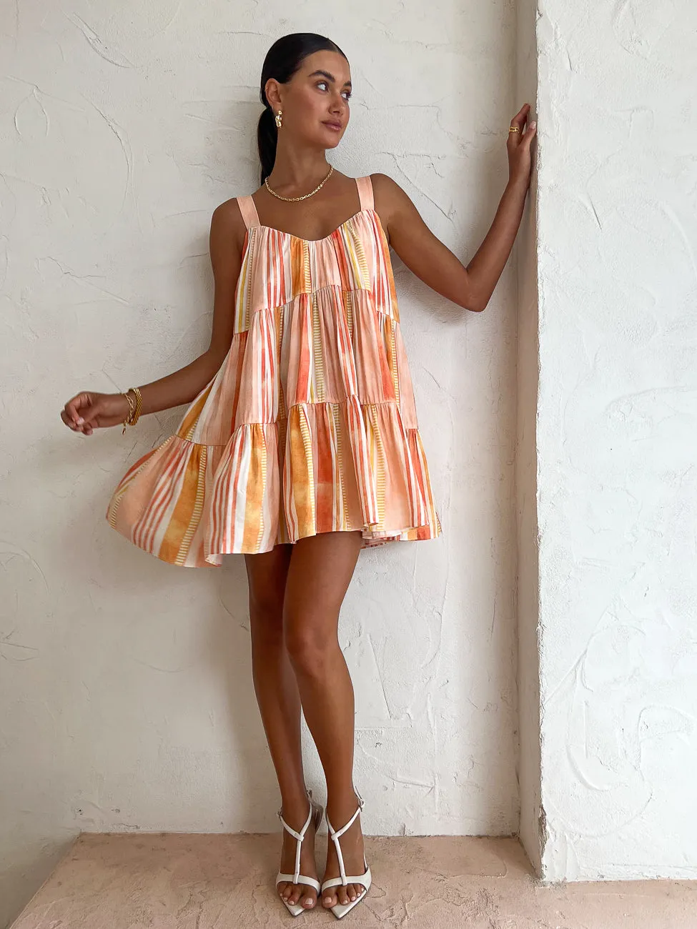 Acler Viola Dress in Geo Stripe