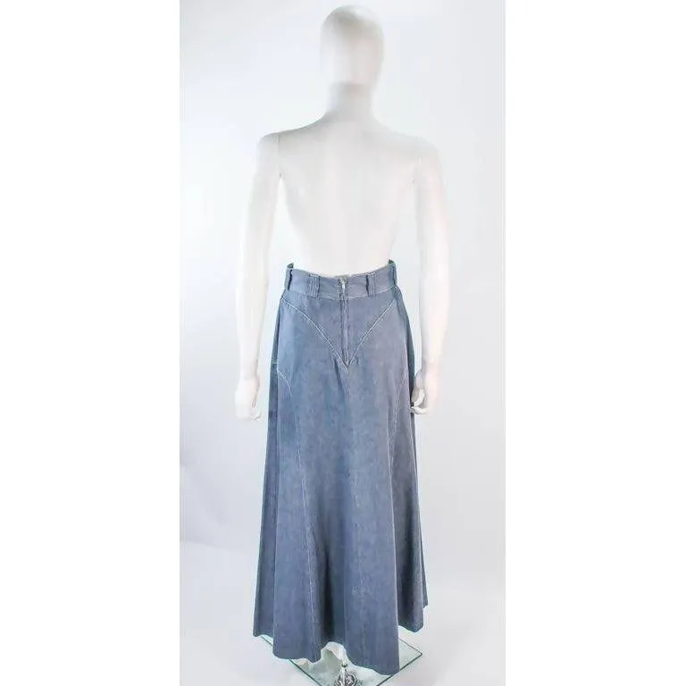 ALICE BLAINE Vintage Denim Maxi Skirt | Size US 4 - EU 34