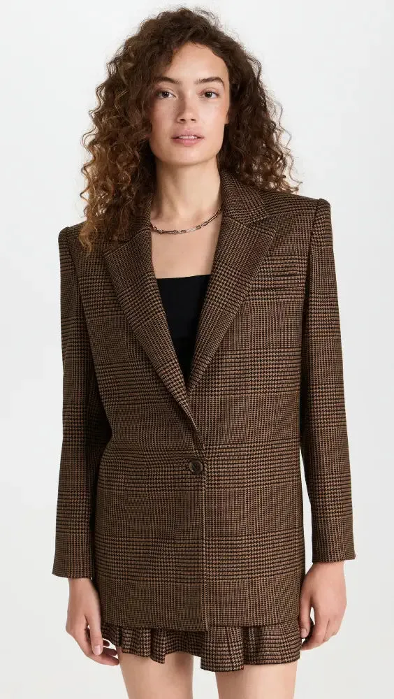 Alice   Olivia Plaid Graceful Blazer And Skirt Set