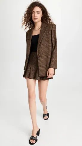 Alice   Olivia Plaid Graceful Blazer And Skirt Set