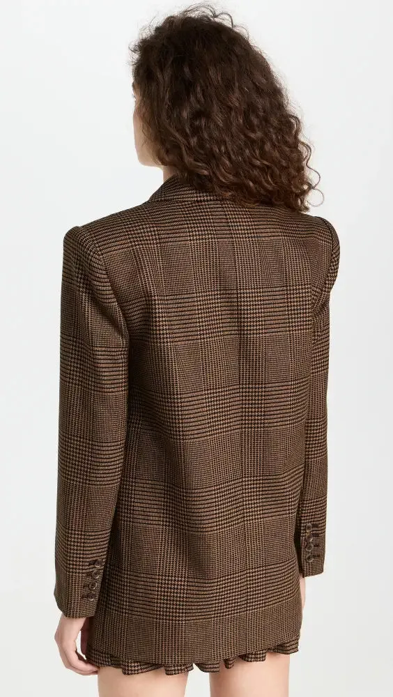 Alice   Olivia Plaid Graceful Blazer And Skirt Set