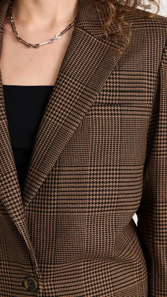 Alice   Olivia Plaid Graceful Blazer And Skirt Set