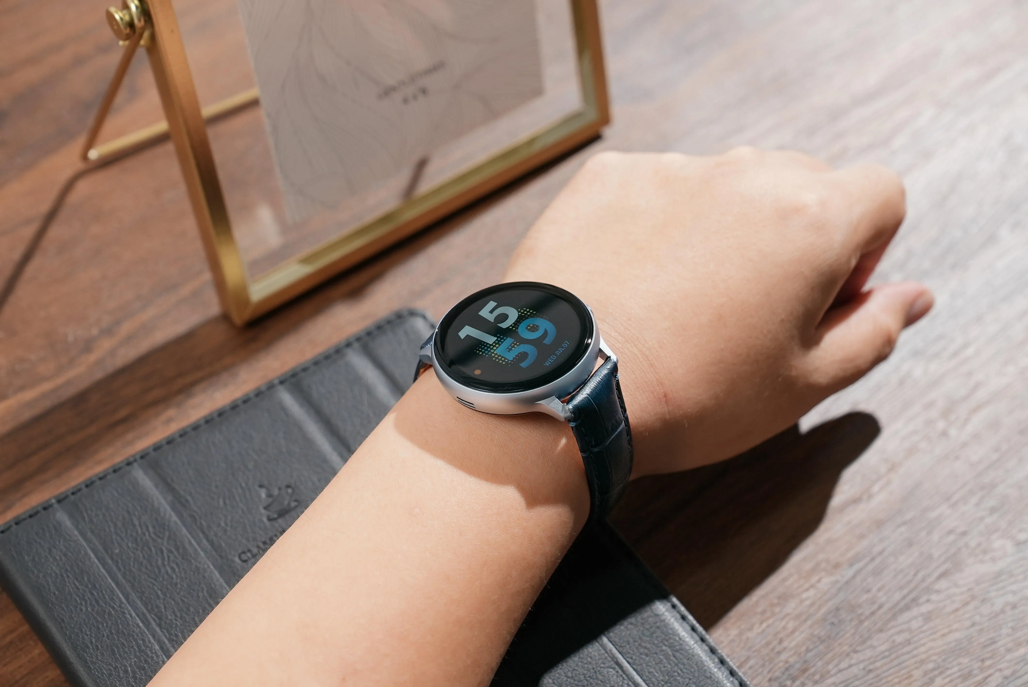 Alligator Pattern Leather Watch Band For Samsung Galaxy Watch 4-20mm