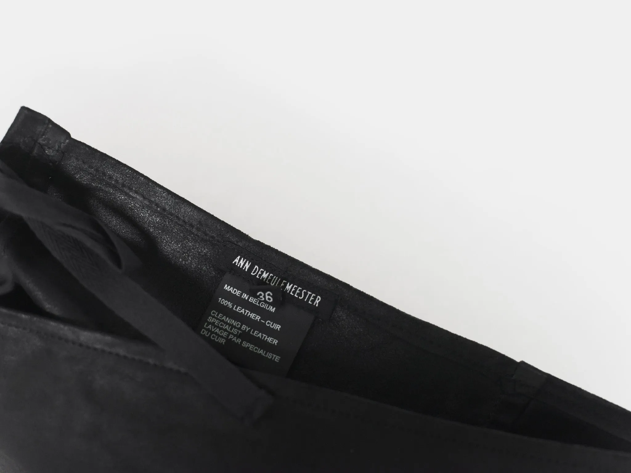 Ann Demeulemeester SS03 Leather Strap Skirt