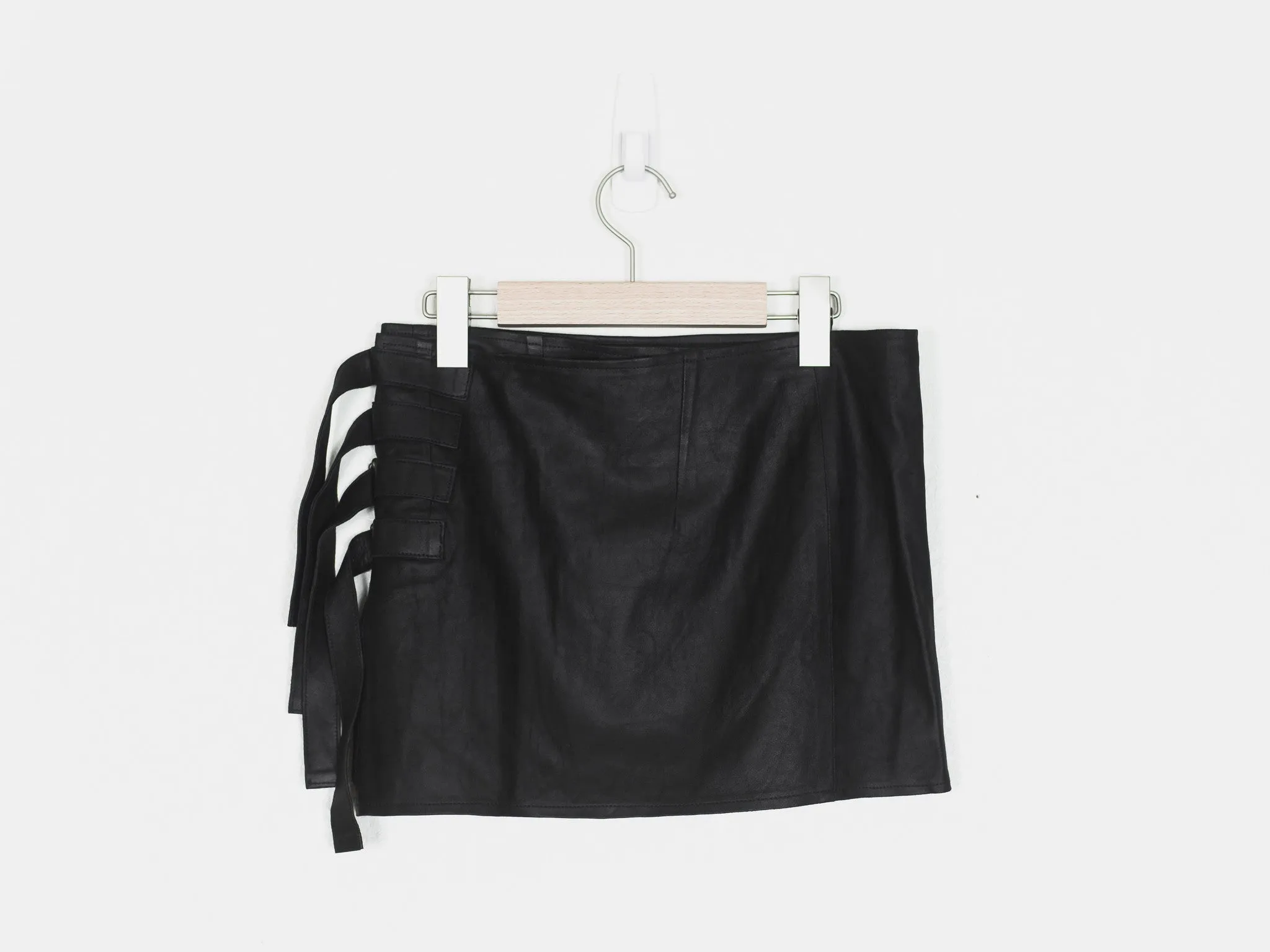 Ann Demeulemeester SS03 Leather Strap Skirt