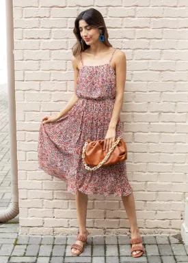 Aperol Pleated Midi Dress***FINAL SALE***