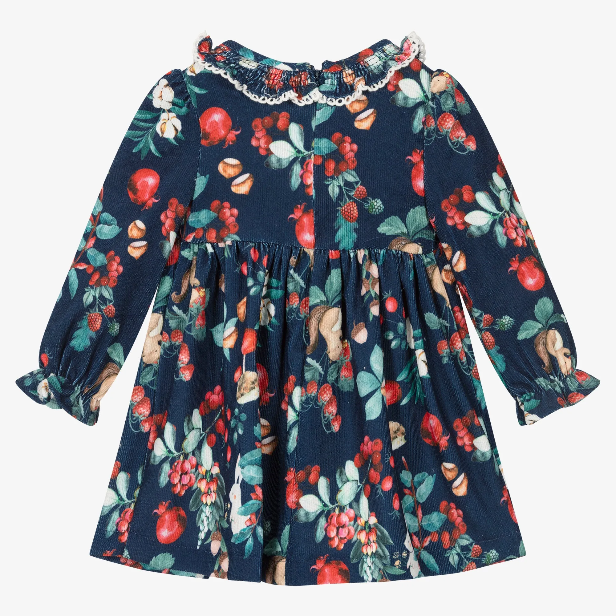 Baby Girls Printed Cord Dress Navy | Mayoral