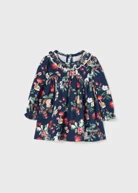 Baby Girls Printed Cord Dress Navy | Mayoral