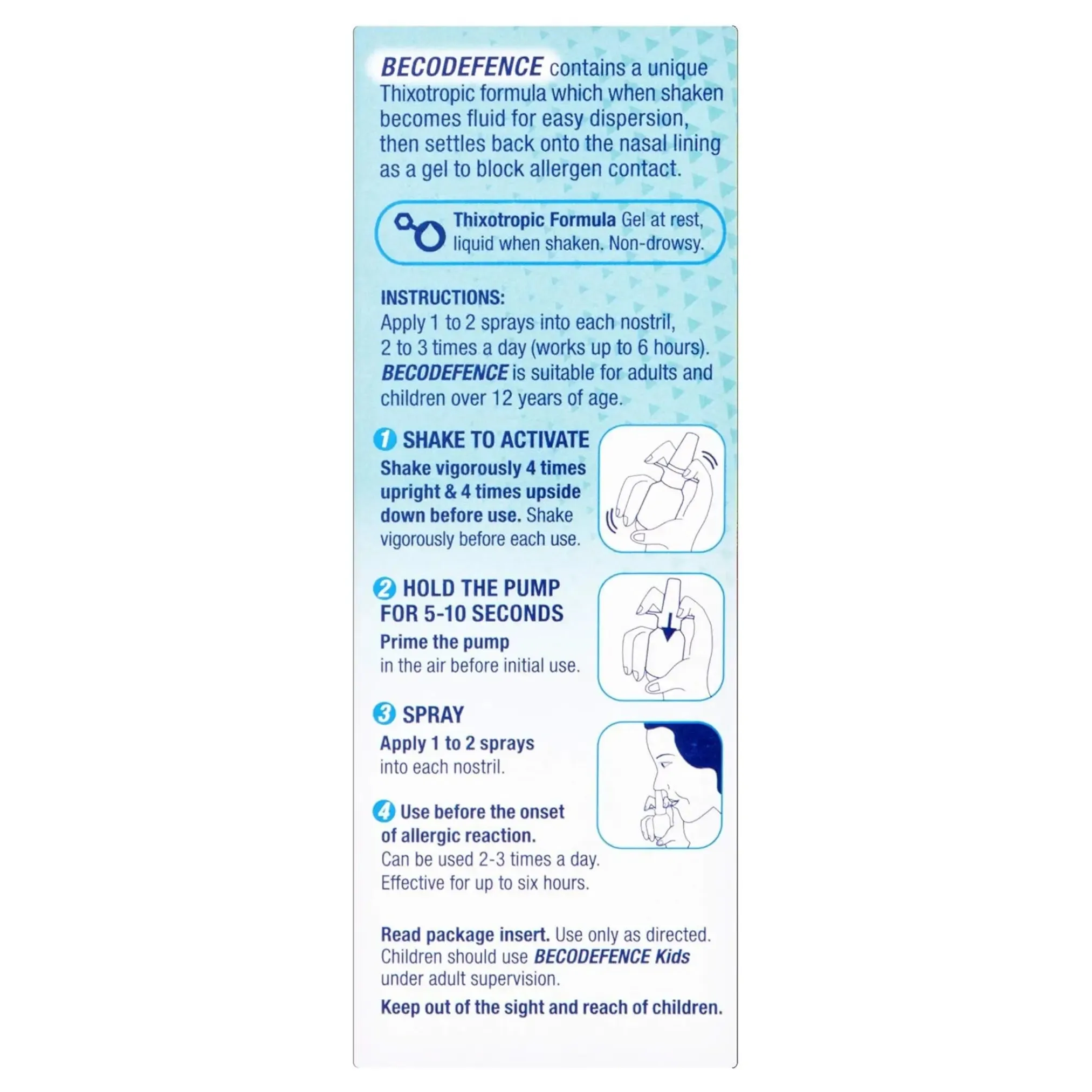 Becodefence allergy defence nasal spray for Adults- 20ml (120 Sprays)