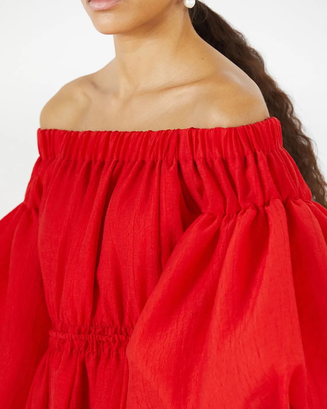 Beth Dress Tencel Blend Red