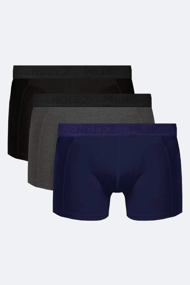 Boxer Brief - Black, Navy Blue & Charcoal Grey Pack Of 3