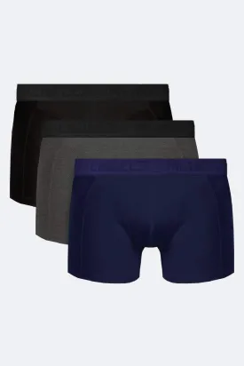 Boxer Brief - Black, Navy Blue & Charcoal Grey Pack Of 3