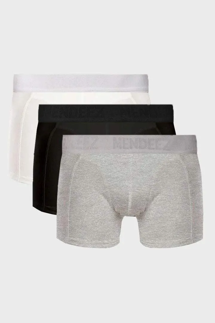 Boxer Brief - Black, White & Heather Grey Pack Of 3