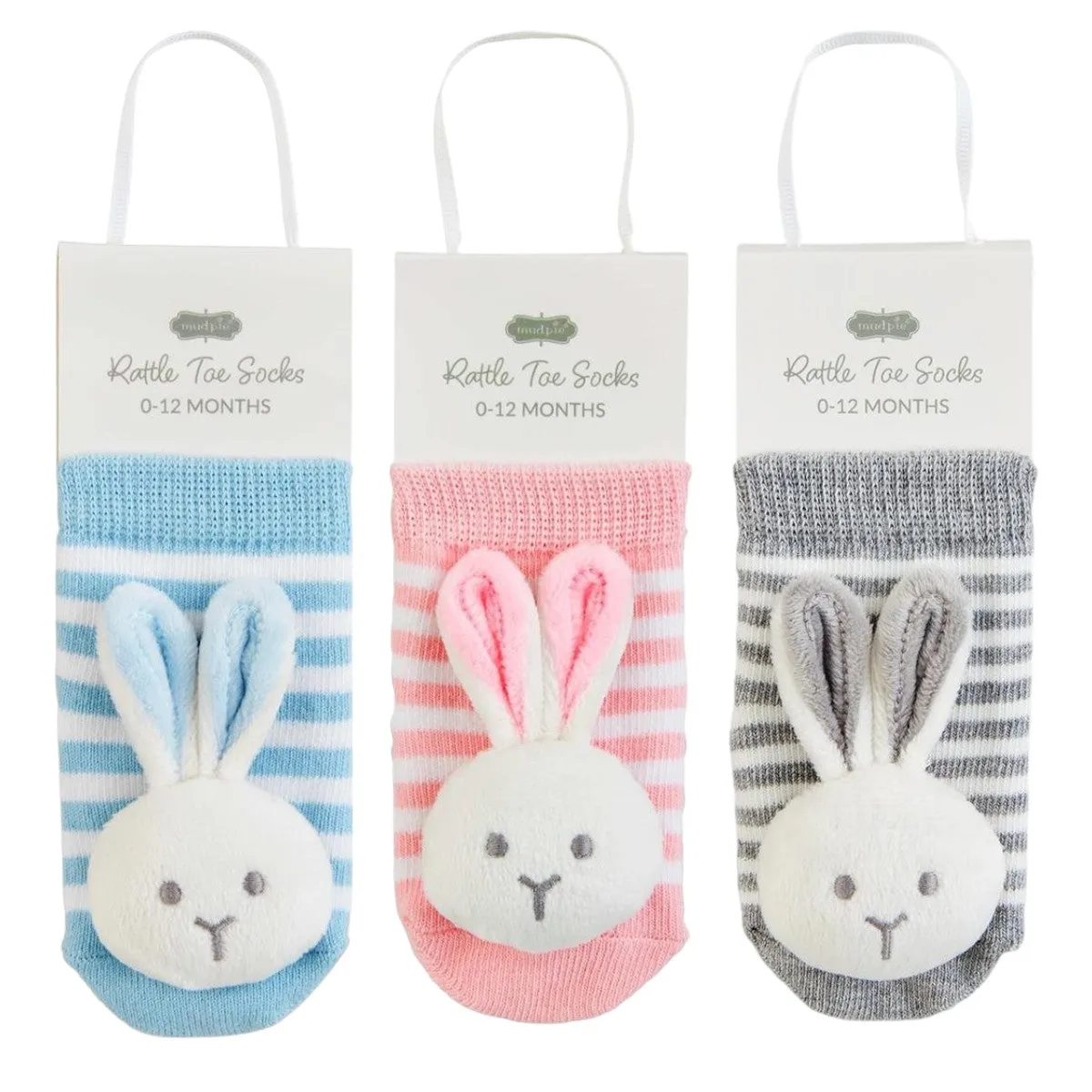 Bunny Rattle Toe Socks