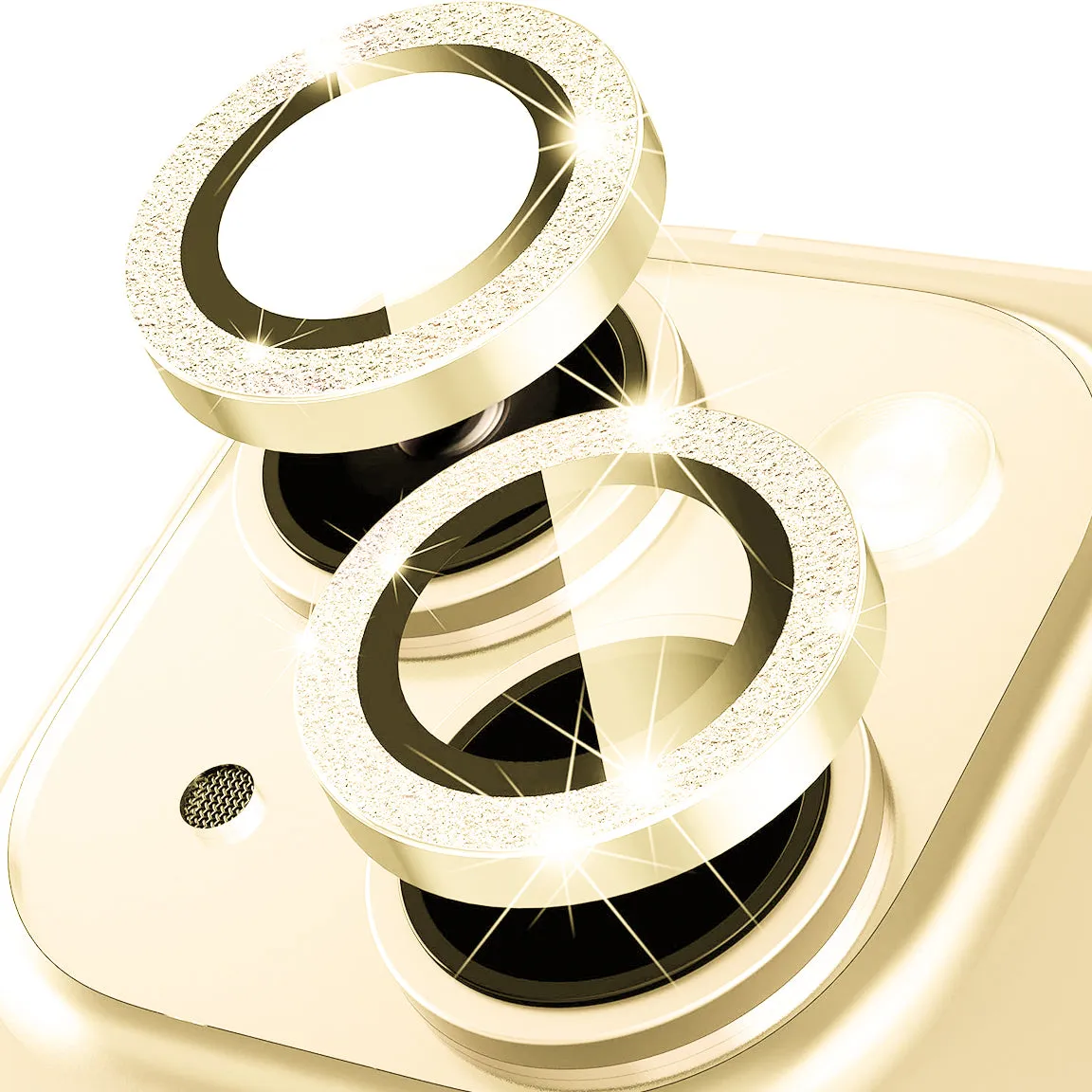 Camera Lens Protector GT Series Easy Do for iPhone 15 / iPhone 15 Plus  (Glitter Yellow)