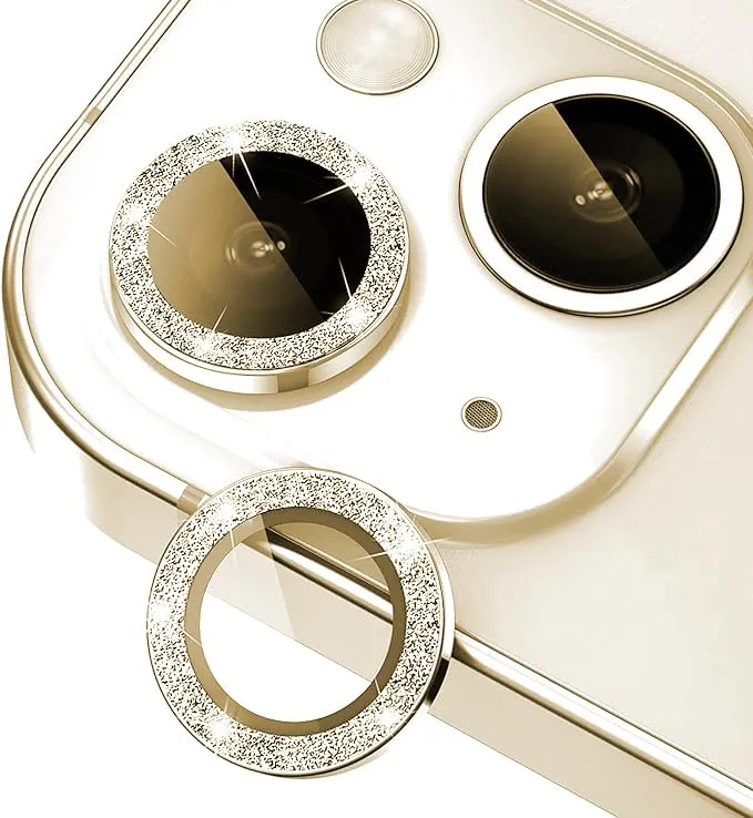 Camera Lens Protector GT Series Easy Do for iPhone 15 / iPhone 15 Plus  (Glitter Yellow)