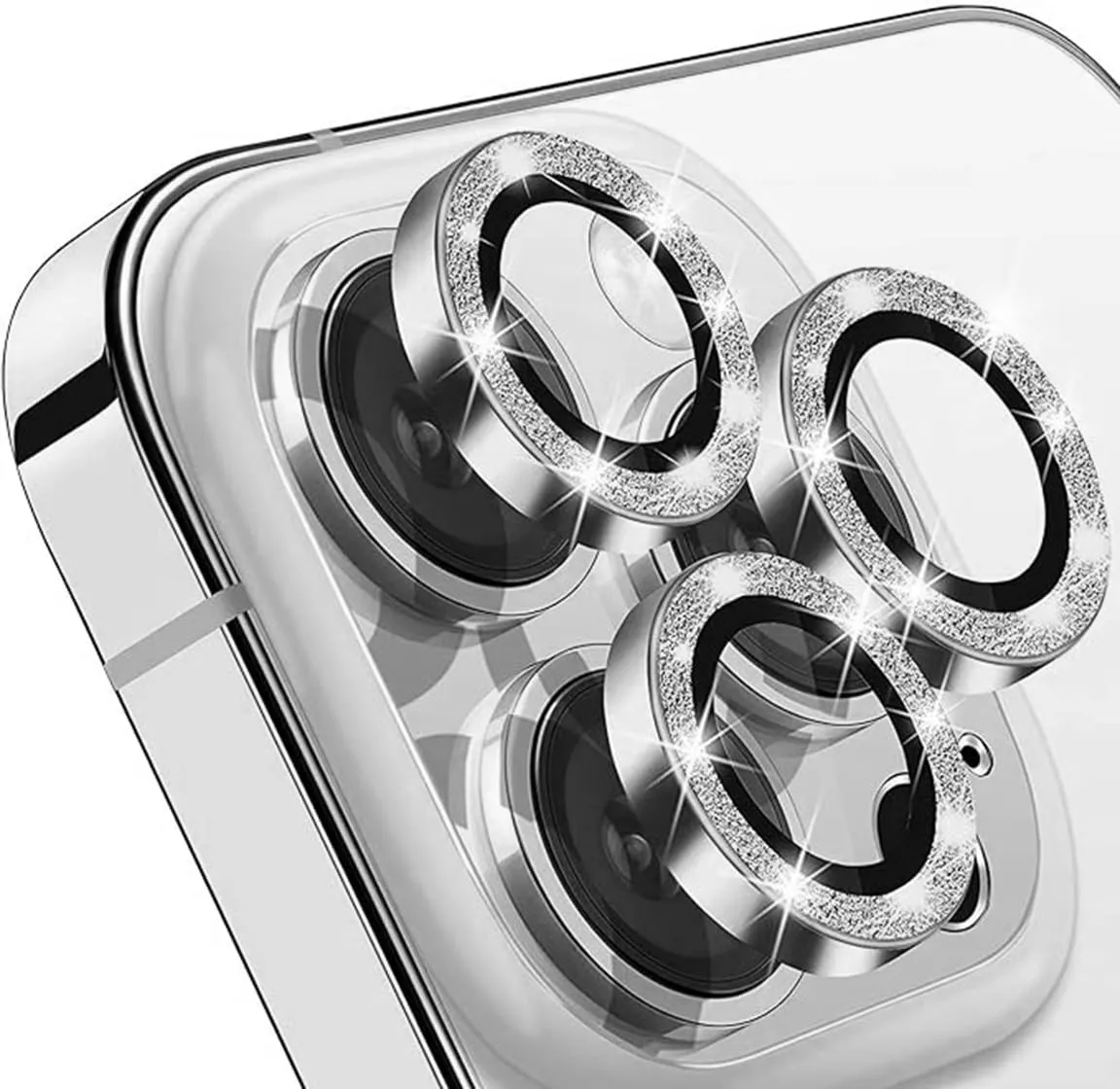 Camera Lens Protector GT Series Easy Do for iPhone 15 Pro / iPhone 15 Pro Max (Glitter Silver)