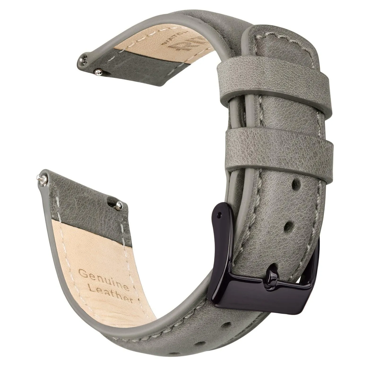 Classic Leather Watch Band For Samsung Galaxy Watch 4,Active 2 -20mm