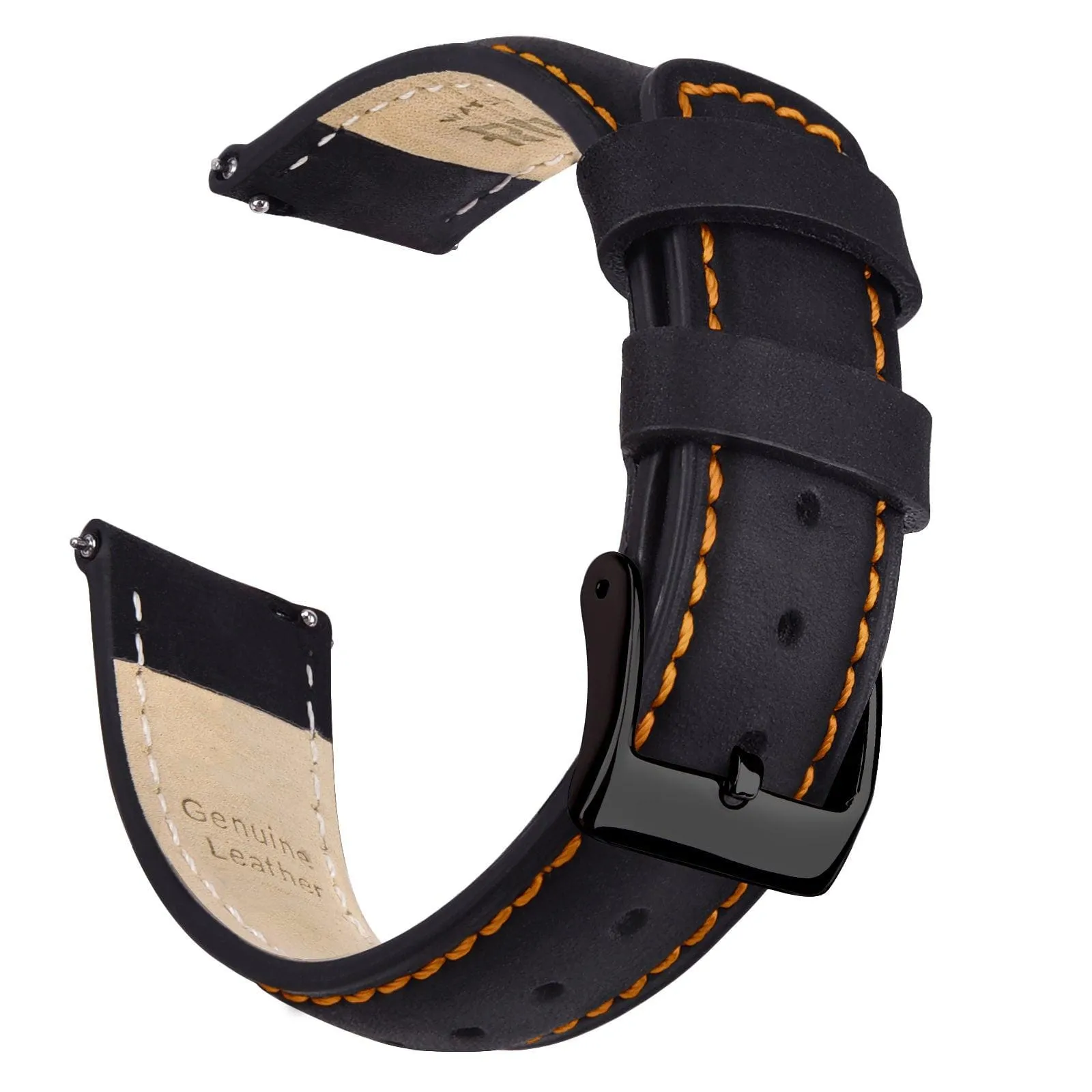 Classic Leather Watch Band For Samsung Galaxy Watch 4,Active 2 -20mm