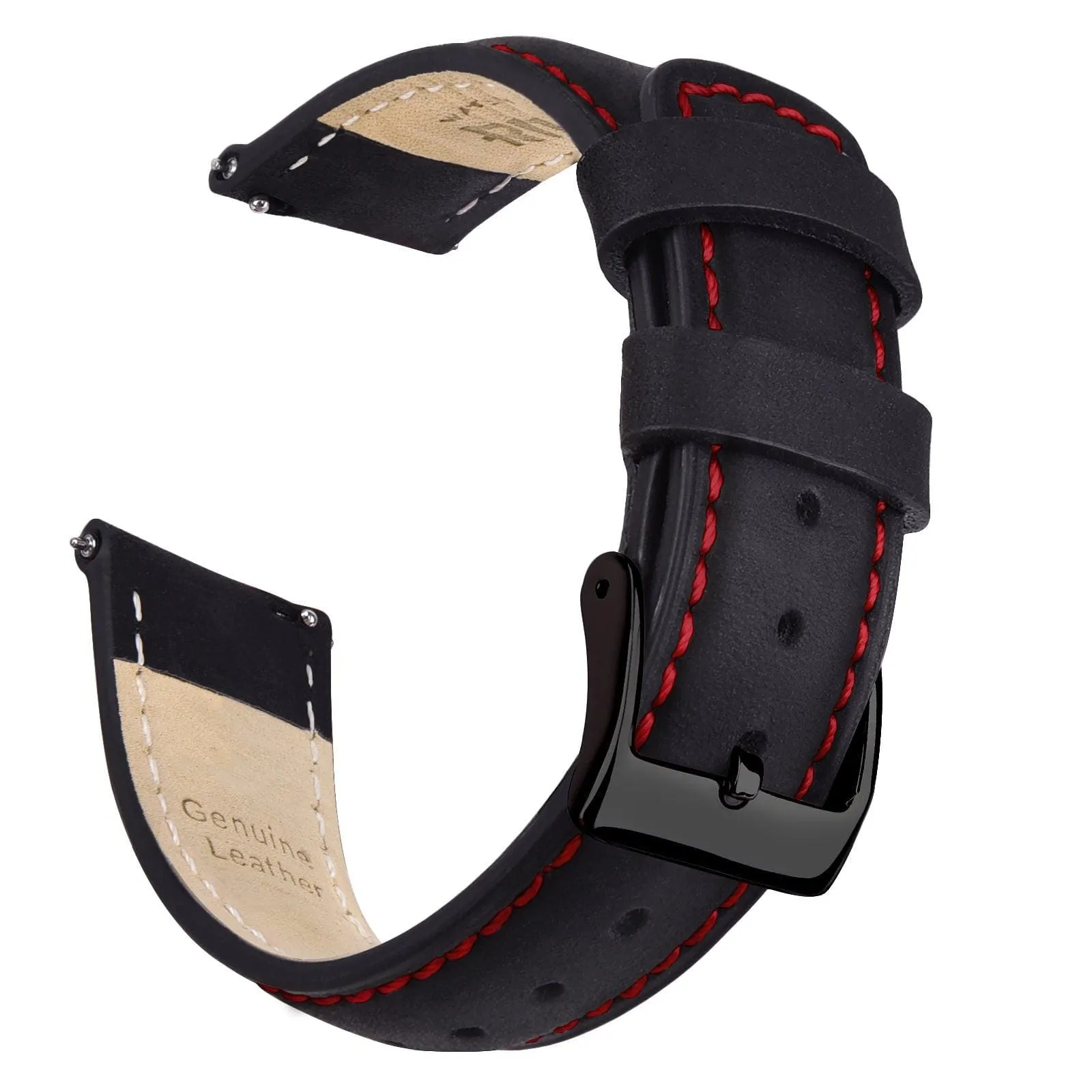 Classic Leather Watch Band For Samsung Galaxy Watch 4,Active 2 -20mm