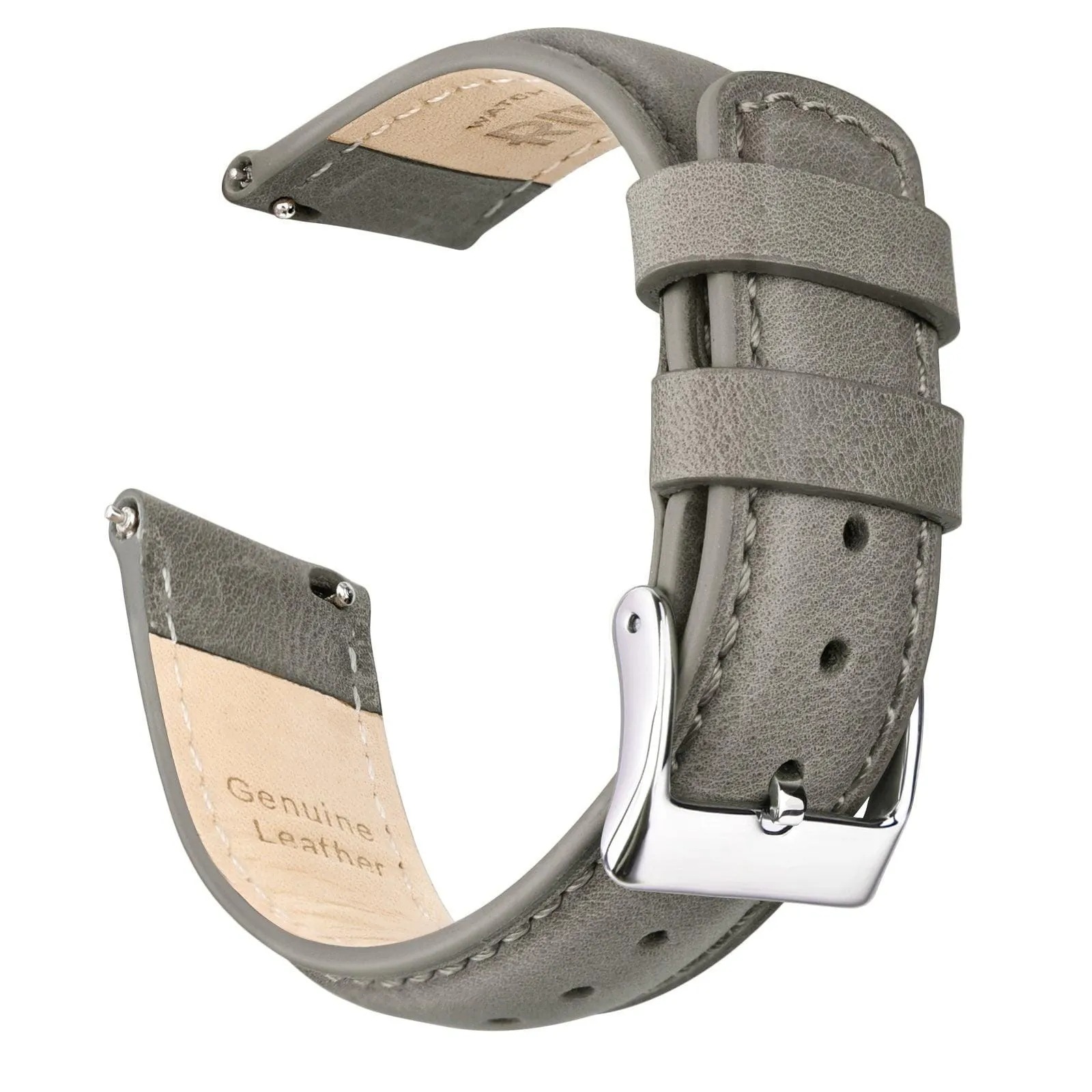 Classic Leather Watch Band For Samsung Galaxy Watch 4,Active 2 -20mm