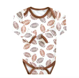 Copper Pearl - Long Sleeve Onesie in Blitz (Football)