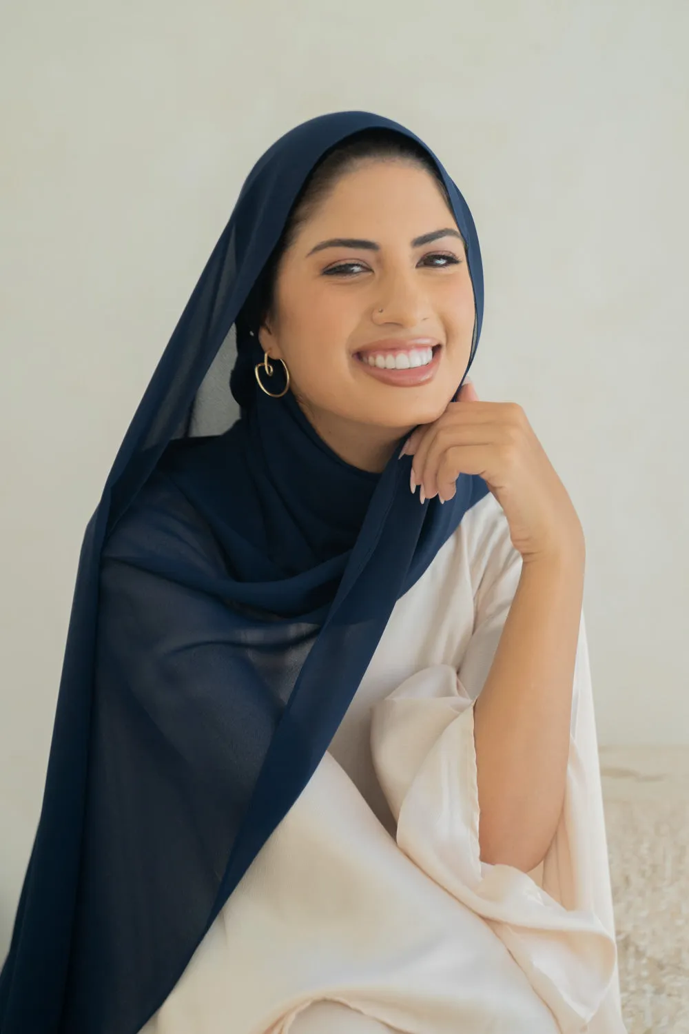 Deep Navy Blue Hijab