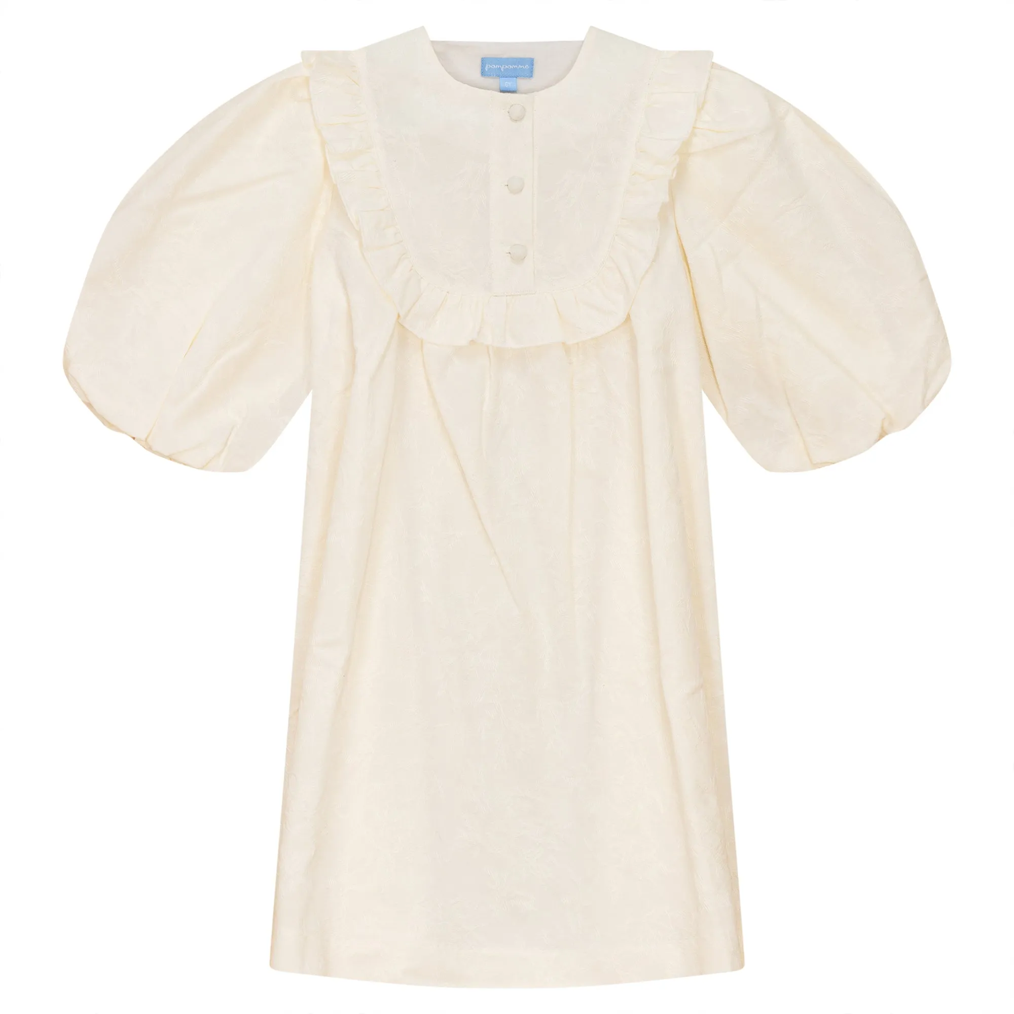 dress brocade flare - ivory