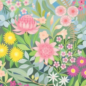 Earth Greetings Folded Wrapping Paper - Bush Bouquet