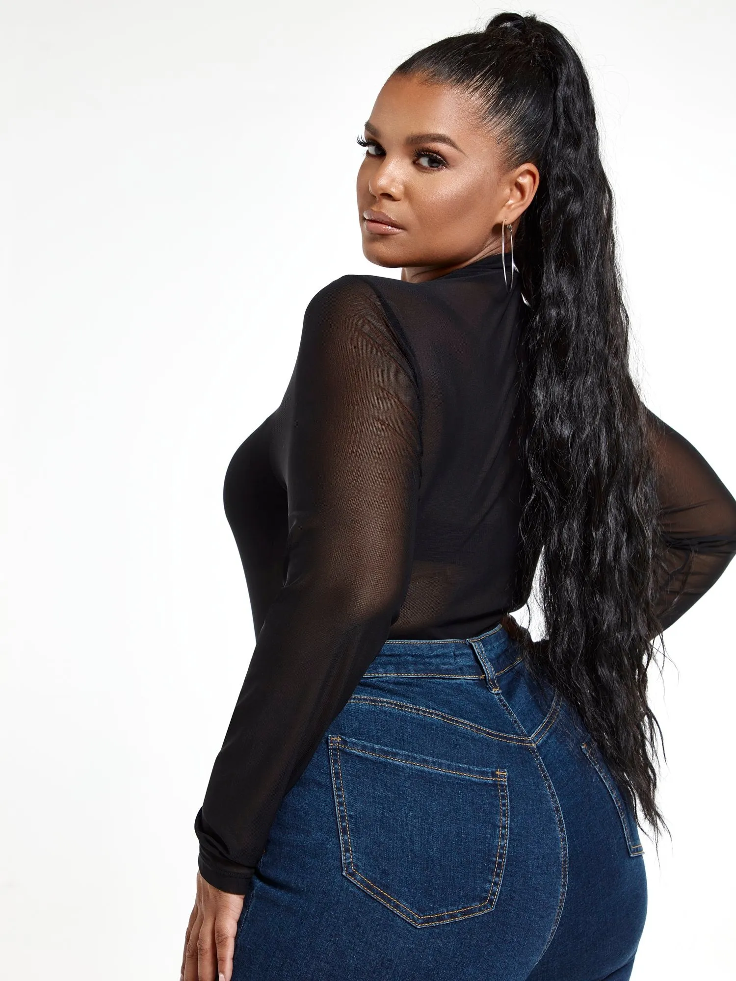 Ella Mockneck Mesh Top