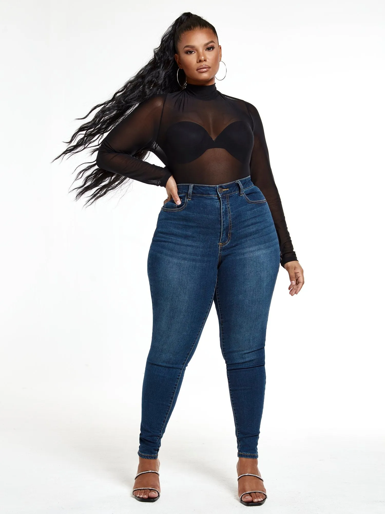 Ella Mockneck Mesh Top