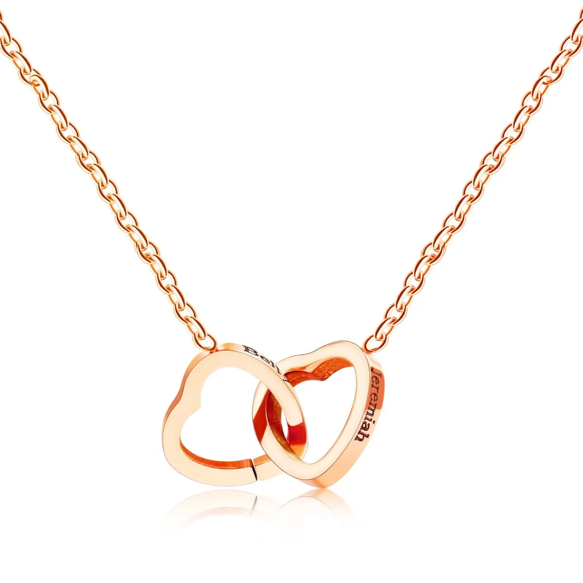 Engraved 18k Heart Necklace   Rose Box
