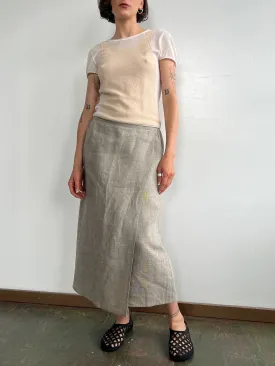 Eskandar Linen Wrap Easy Skirt (M)