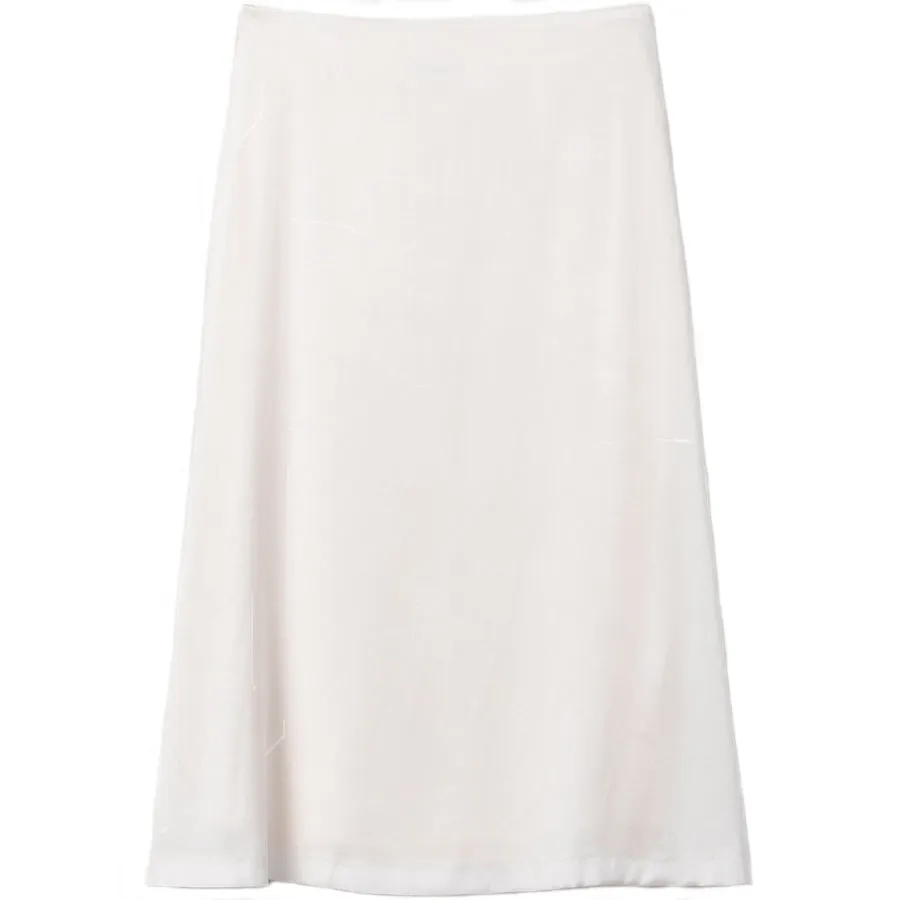 FLOWING SILK SKIRT IN WHITE