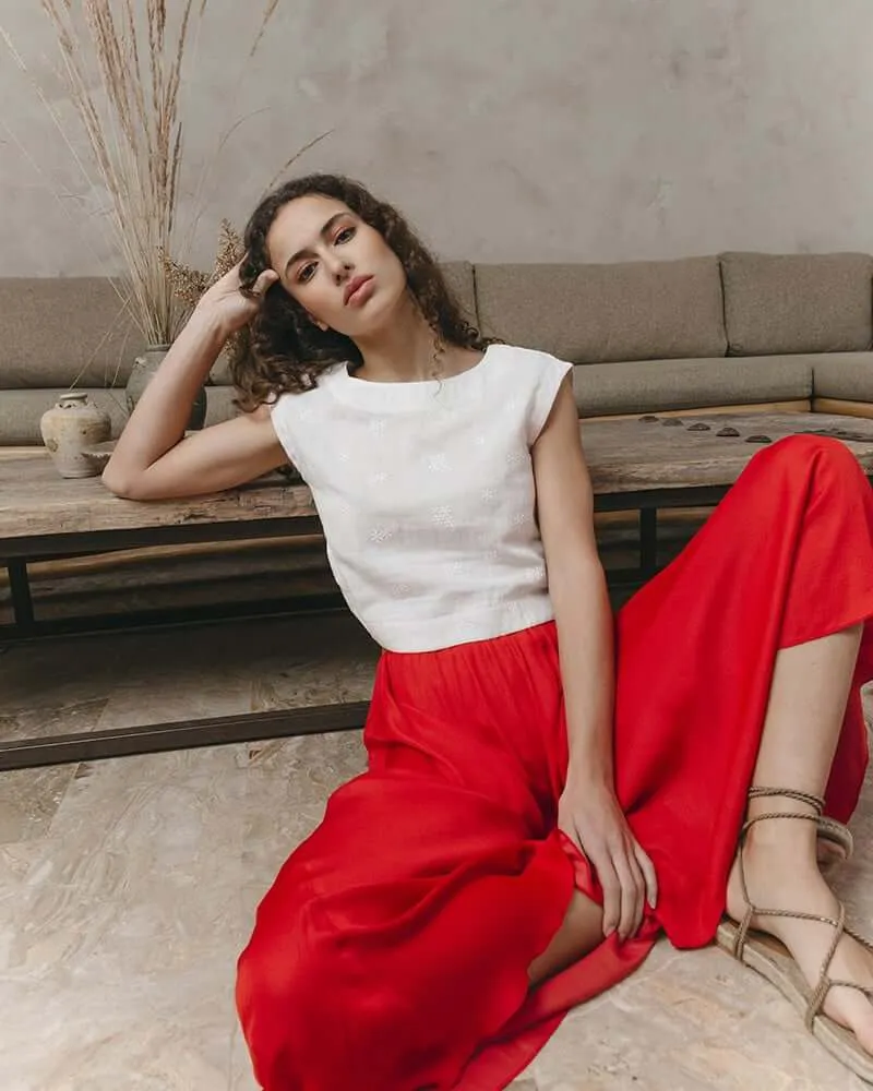 Grace & Mila - Jina Skirt Red