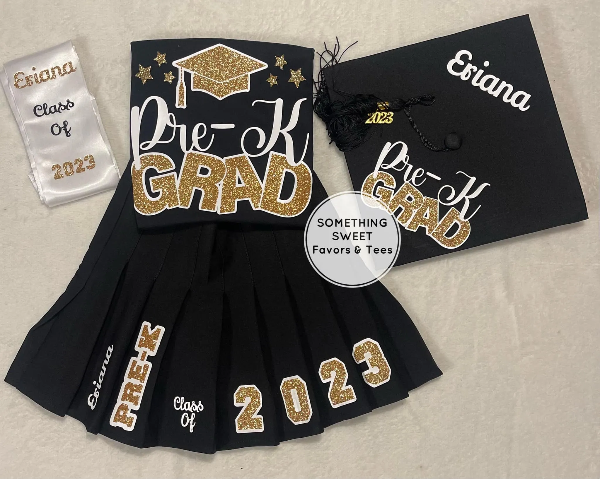 Graduation Outfit With Cap & Stole (Pre-K thru 8th Grade) (SHIPS OUT IN 7 BUSINESS DAYS)