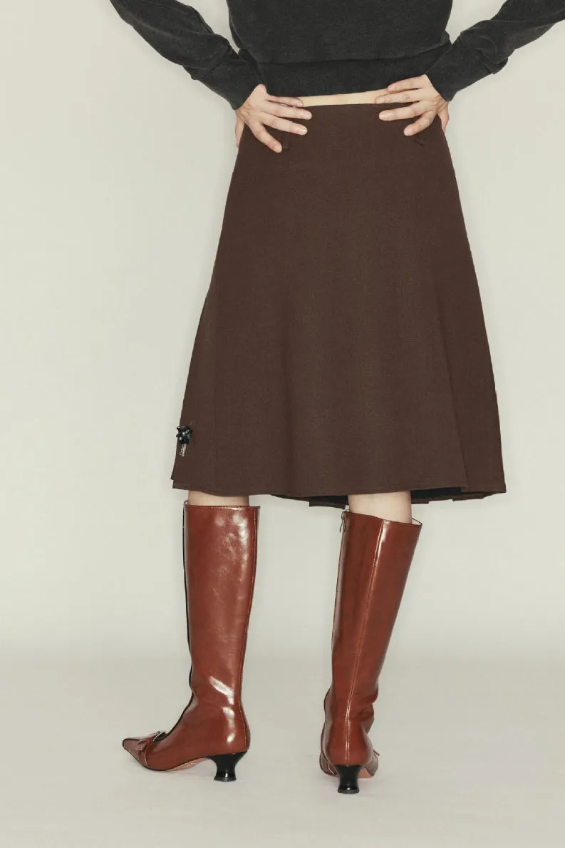 Handmade beaded pleated skirt | 2 color