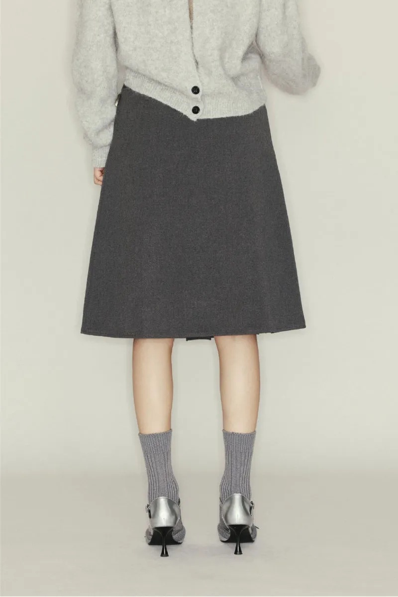 Handmade beaded pleated skirt | 2 color