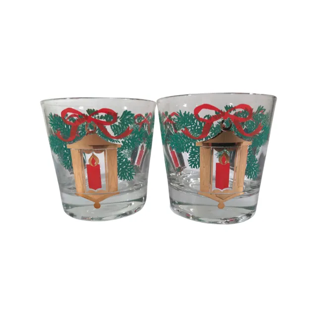 Holiday Mid-Century Lantern Glasses (Set of 8)