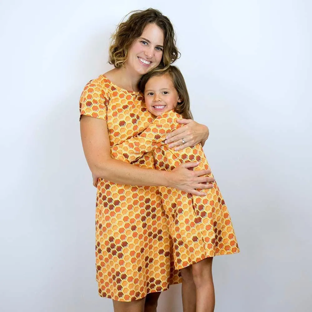 Honeycomb Print Sheath Dress