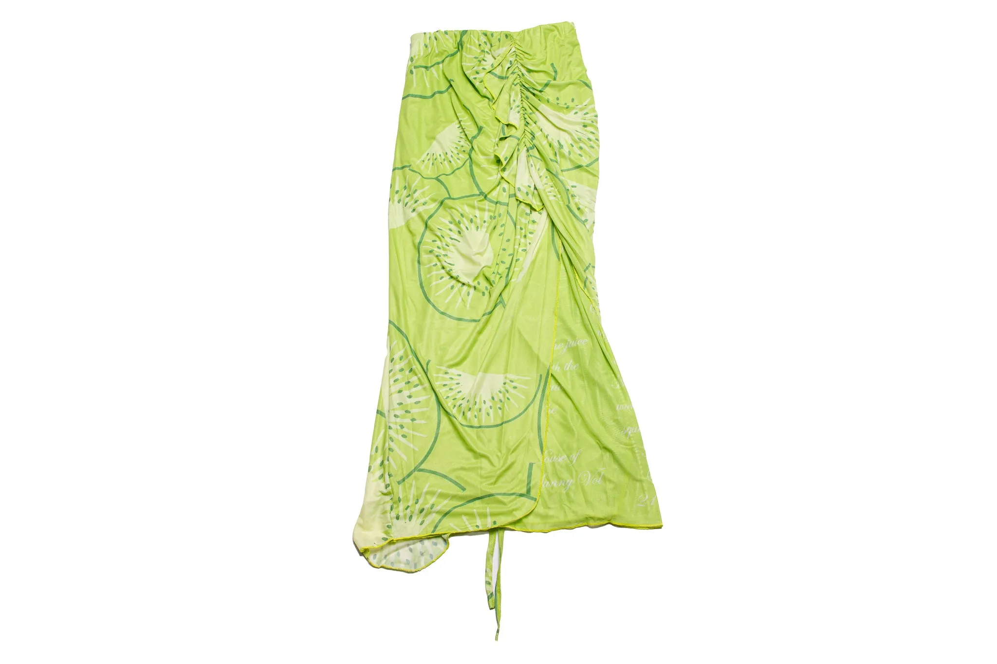 House of Sunny Printed Mesh Skirt "Kiwi"