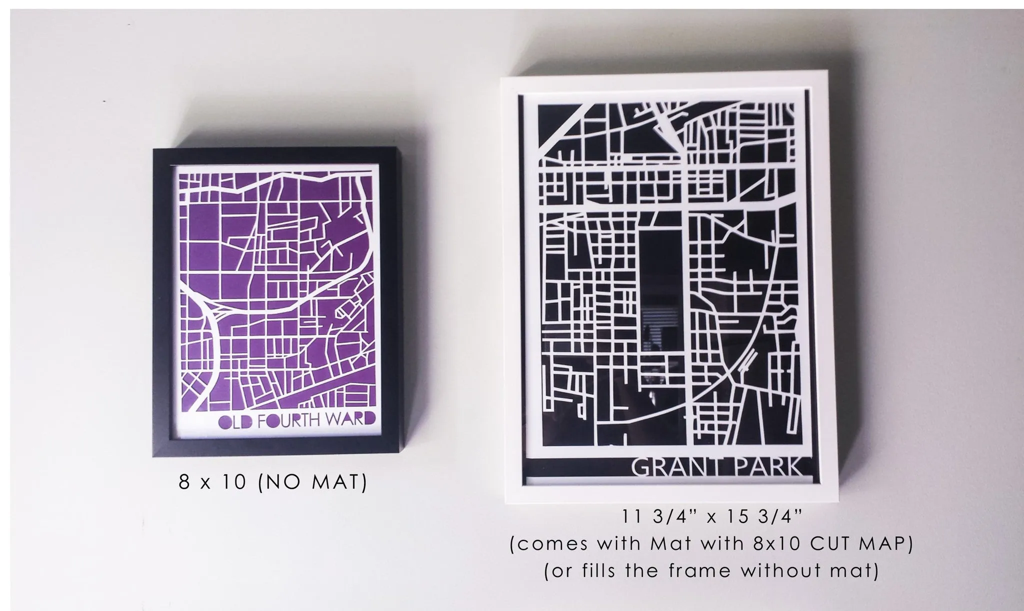 Inman Park Neighborhood Paper Cut Map
