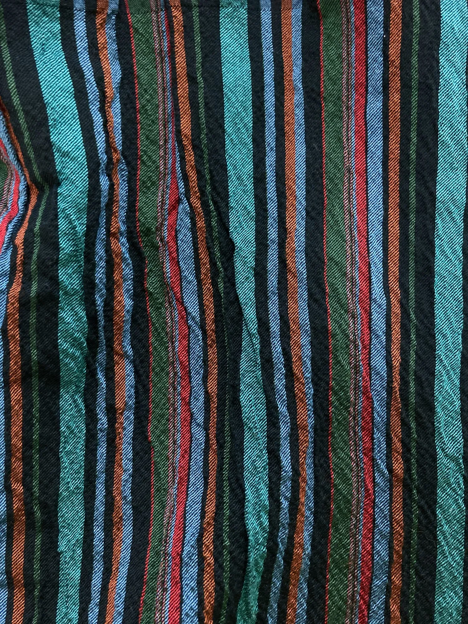 Issey Miyake A-POC multicolour striped cotton maxi skirt - size 2 M S