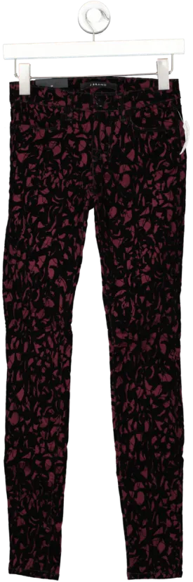 J Brand Purple Super Skinny Flock Jeans BNWT W24